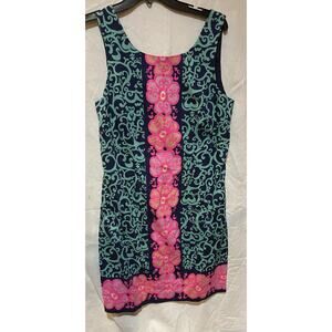 Lilly Pulitzer Dress Size 12 Delia Fountain Hopping Engineered Shift